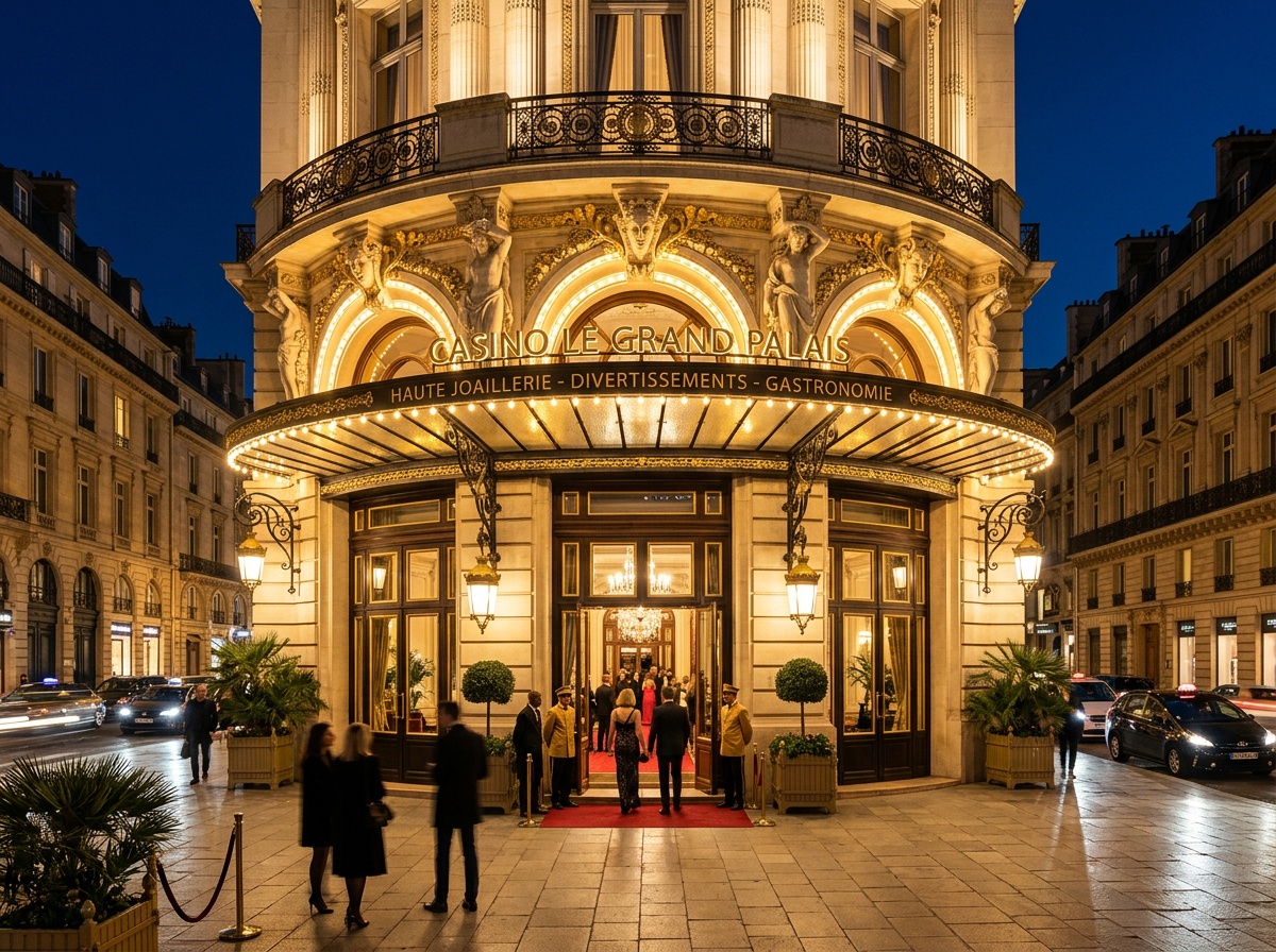 Casino français — Façade illuminée